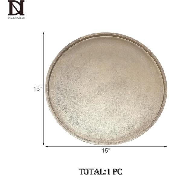 Gold Tray, Large Decorative Trays for Coffee Table, Ottoman, Farmhouse Tray - Picture 6 of 6